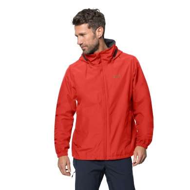 Jack Wolfskin Regenjacke Stormy Point (wasser/winddicht/atmungsaktiv) rot Herren